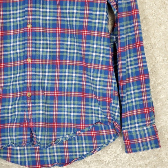 Vineyard Vines Men Plaid Flannel Shirt Size Medium Slim Fit Whale Logo Preppy‎ - Picture 2 of 10
